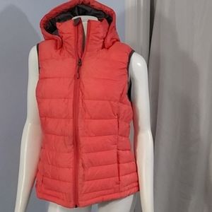 Tangerine Vest Jacket with Removable Hood